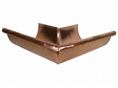 Copper Half Round Single Bead Miter - Outside