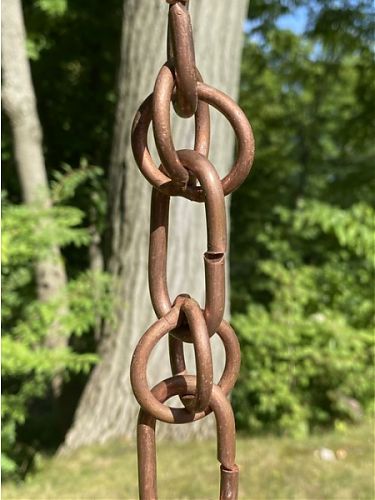 Link & Loops Rain Chain | Copper Rain Chain