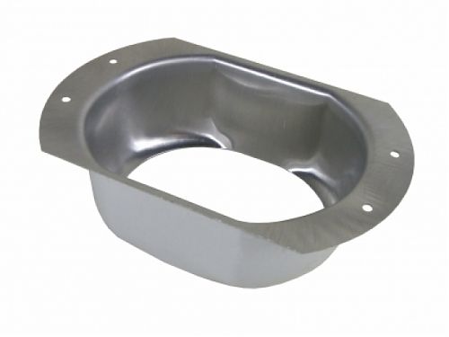 K Style Oval Outlet - Wide Flange - aluminum