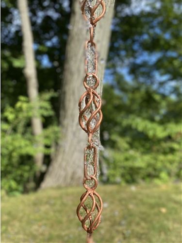 Twist Loops Rain Chain | Copper Rain Chain