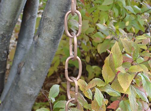 Large Link Rain Chain | Copper Rain Chain