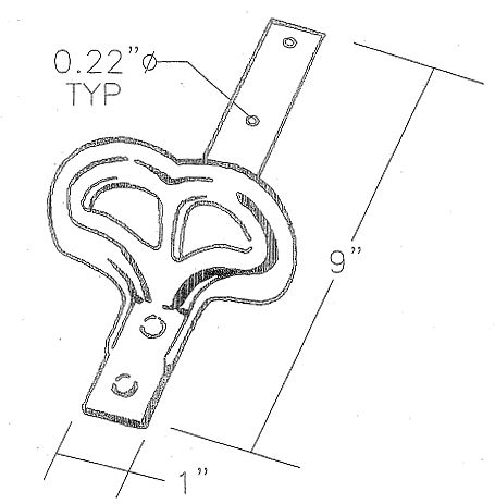 No. 110 Snow Guard Assembly - CAD Drawing