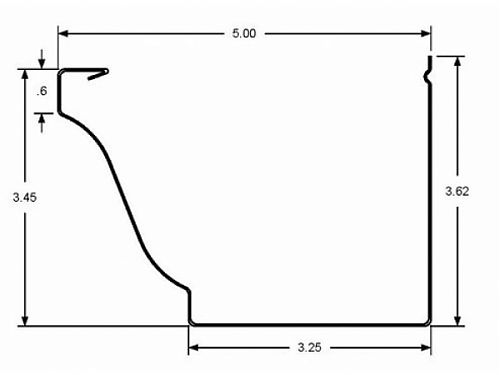 5 Inch Rain Gutter Profile - Rain Gutter Supplies