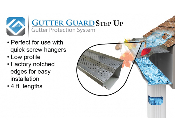 E-Z Gutter Guard E-Z-Leaf Protection - 5 or 6 - White - Gutter Help