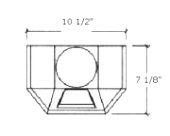 Abbey Leader Head - Top View Dimensions